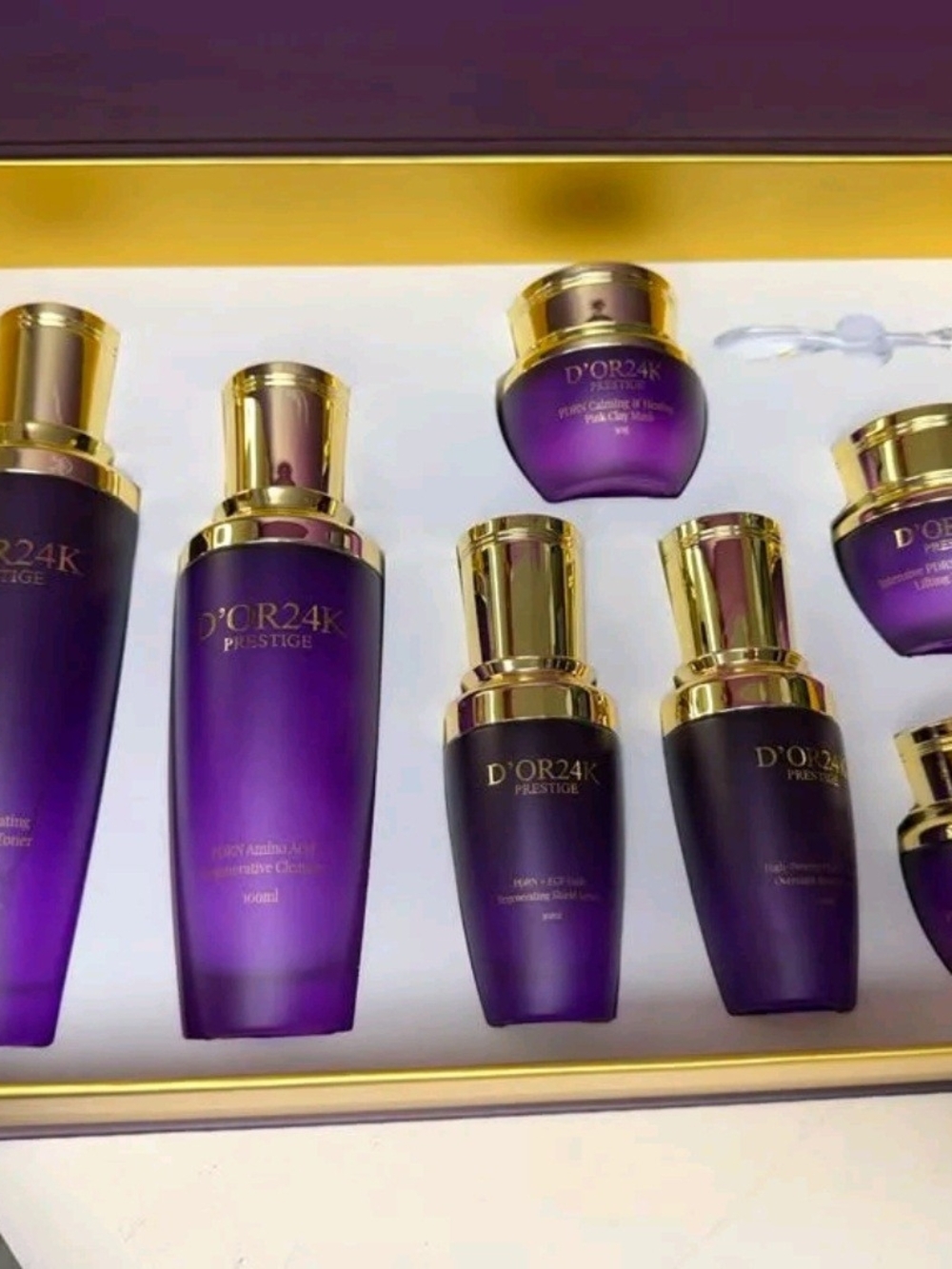 D’OR24K PRESTIGE PURPLE SKINCARE COLLECTION – 8 PIECE LUXURY SET
